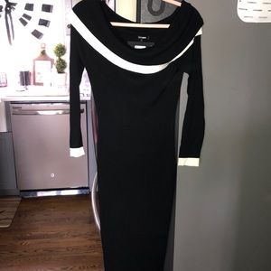 BNWT black off the shoulder sweater dress